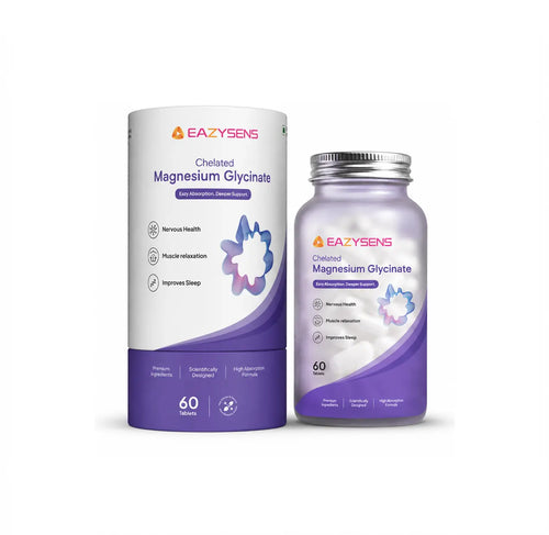 Bottle of magnesium supplement capsules.