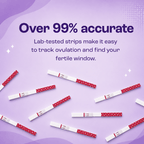 Five ovulation test strips in packaging
